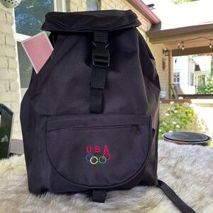 USA Olympic Logo Barrel Drawstring Backpack